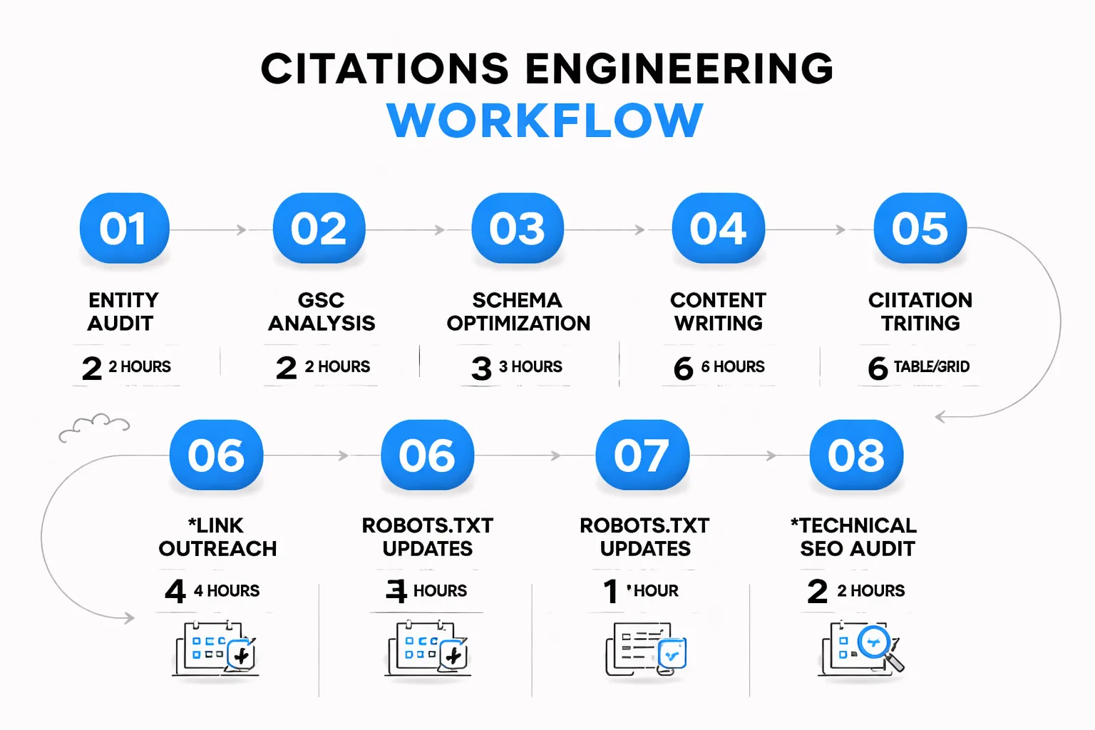 The 8-step Citations Engineering workflow for AI Overview visibility