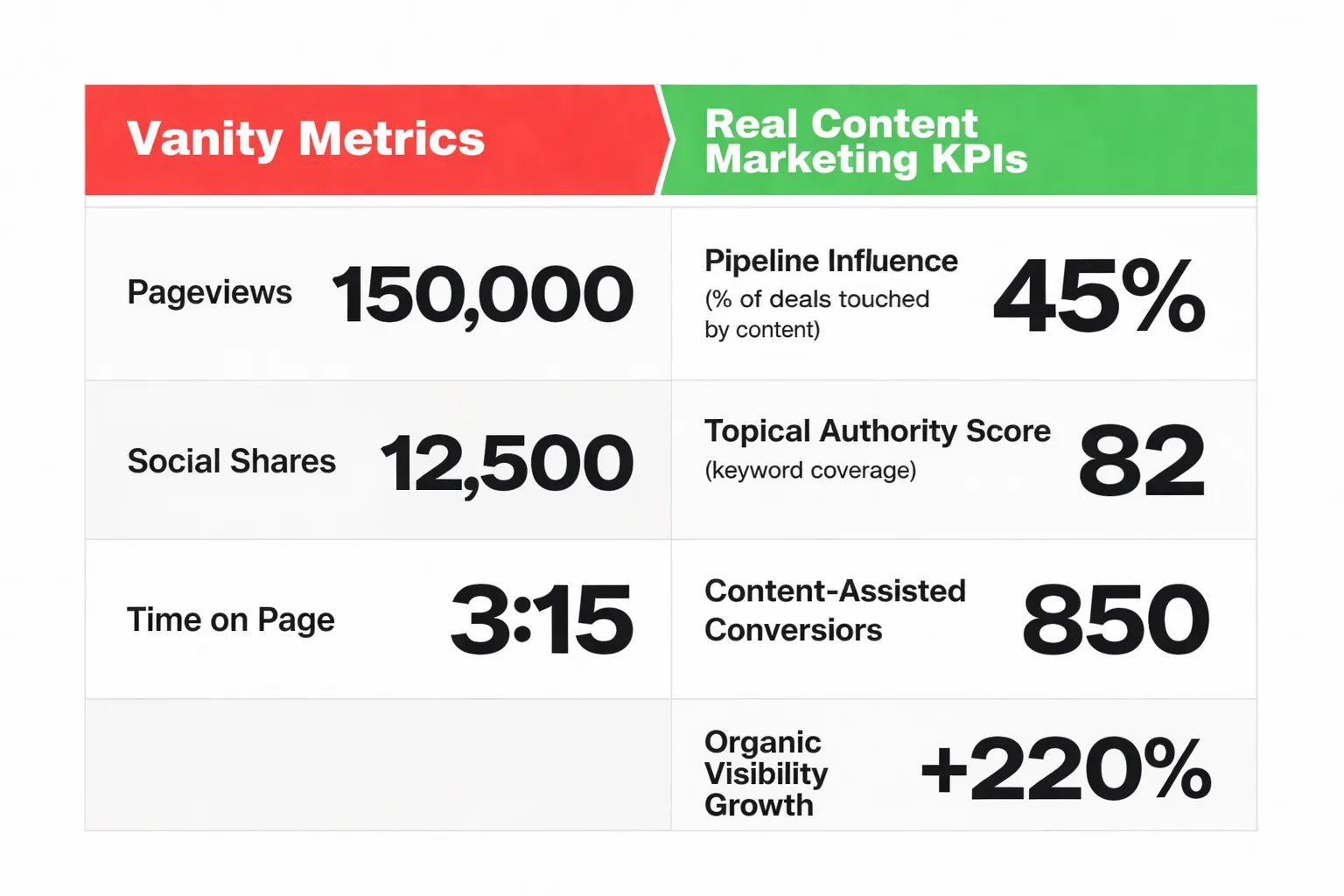Vanity metrics vs. KPIs that actually move the needle