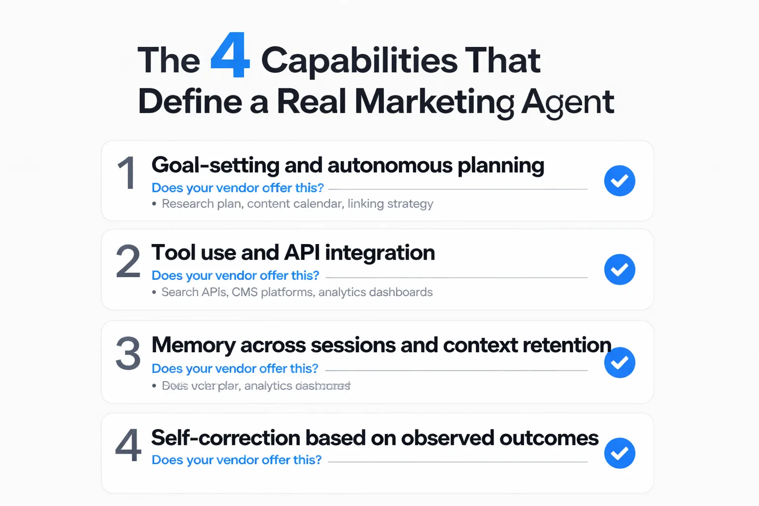 The four capabilities every real marketing agent must have