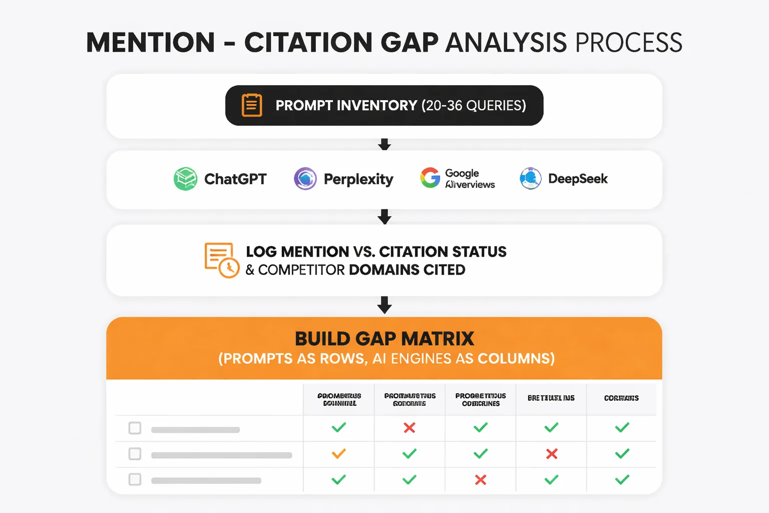 Build your gap matrix before any outreach begins.