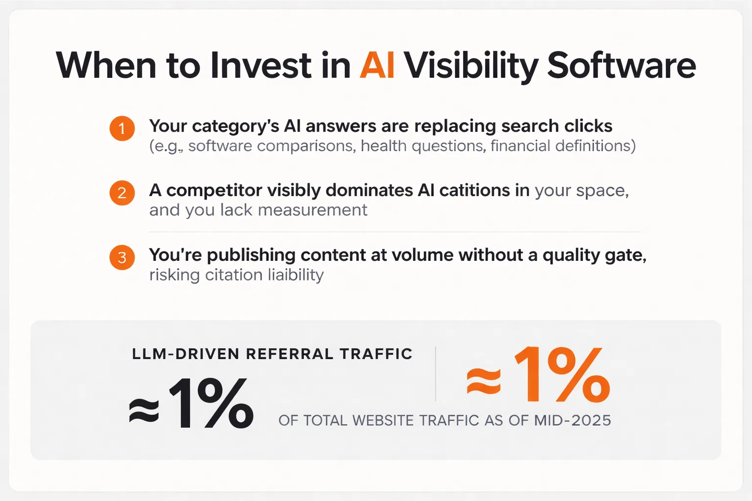 Match your tool choice to your primary AI visibility goal