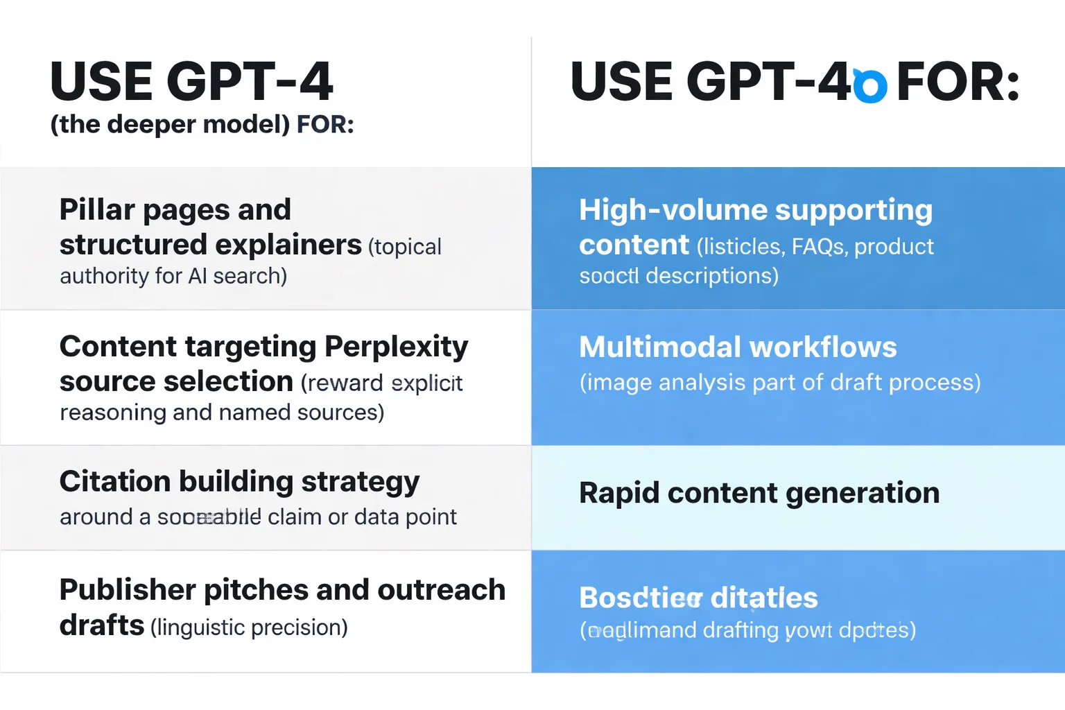GPT-4 vs GPT-4o: key output differences for AI citation