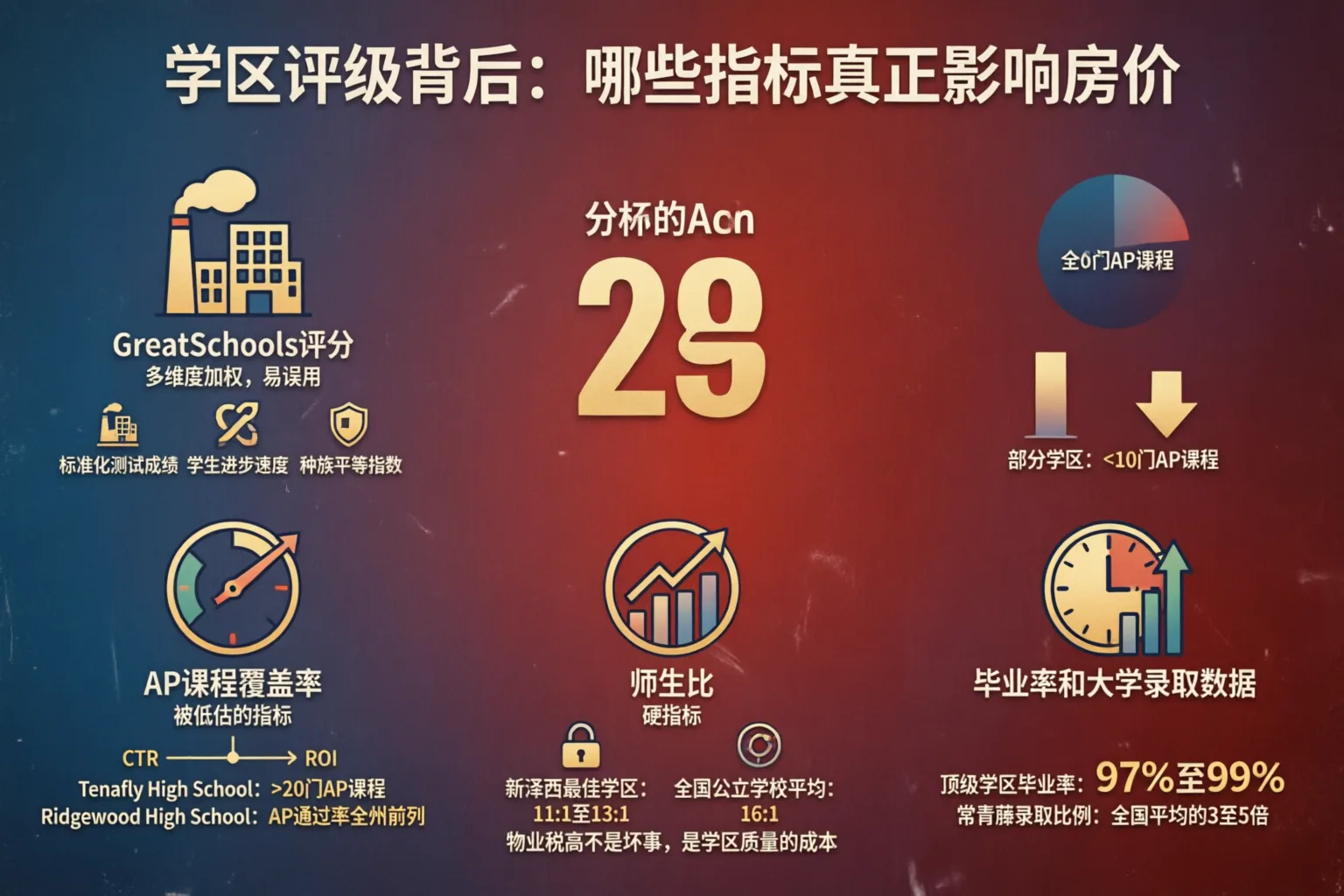 2026年新泽西五大学区镇核心指标横向对比
