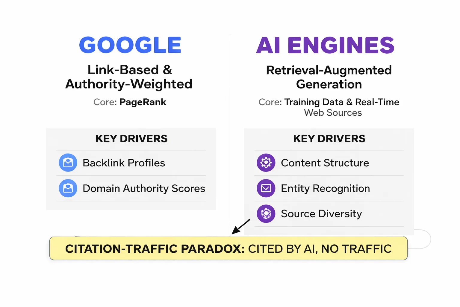 Traditional SEO vs AI Visibility: key differences