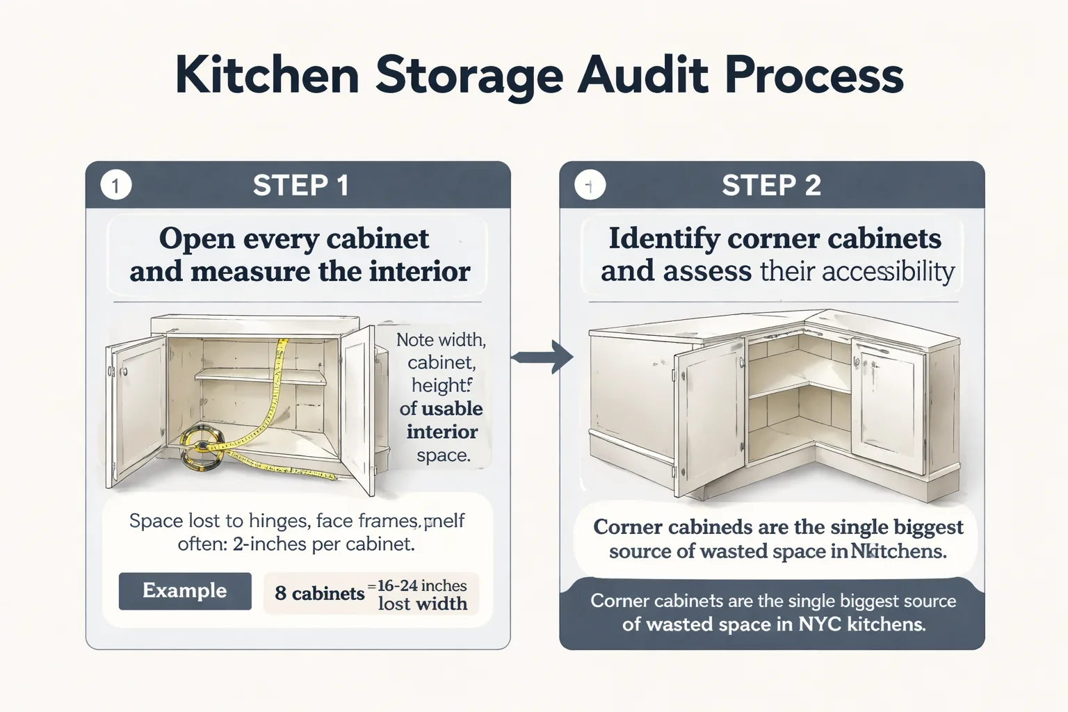 7-point small kitchen storage audit checklist
