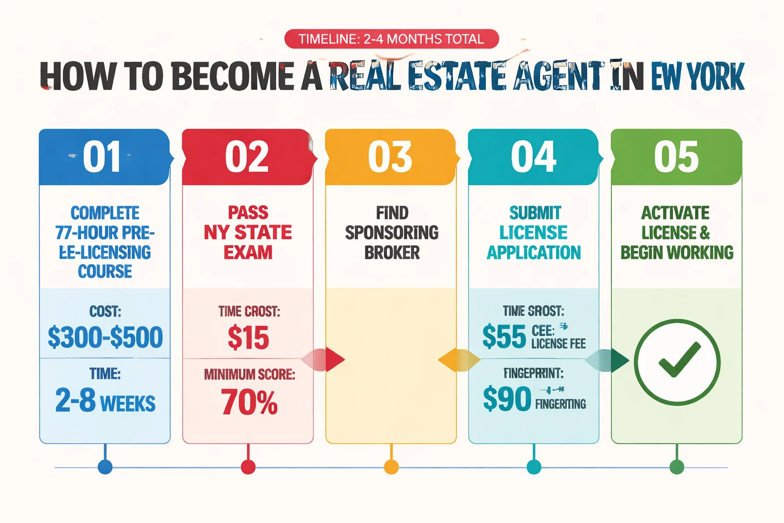 The 5-step path from enrollment to active NY real estate license