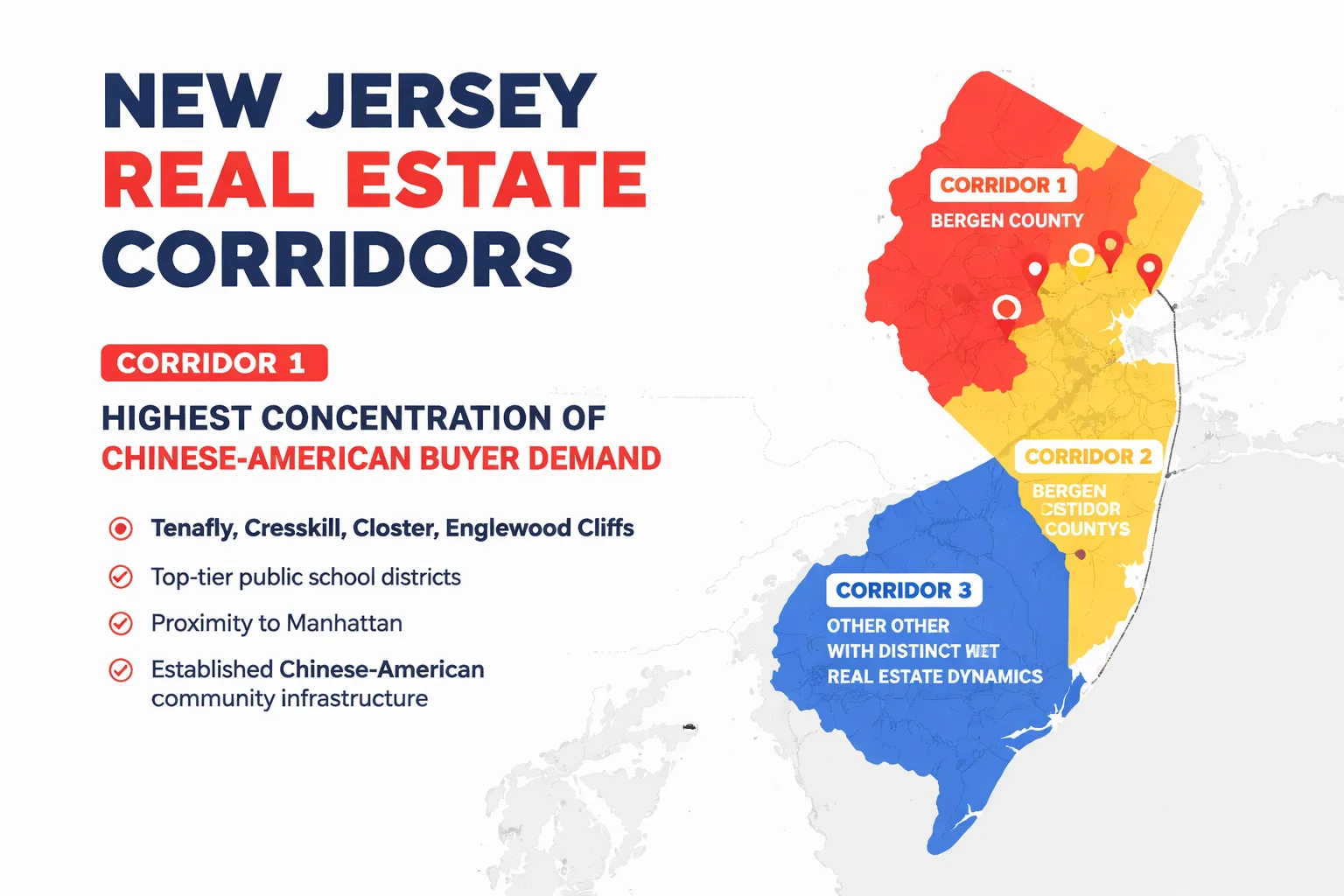 Bergen vs Essex vs Hudson County comparison for Chinese-American buyers