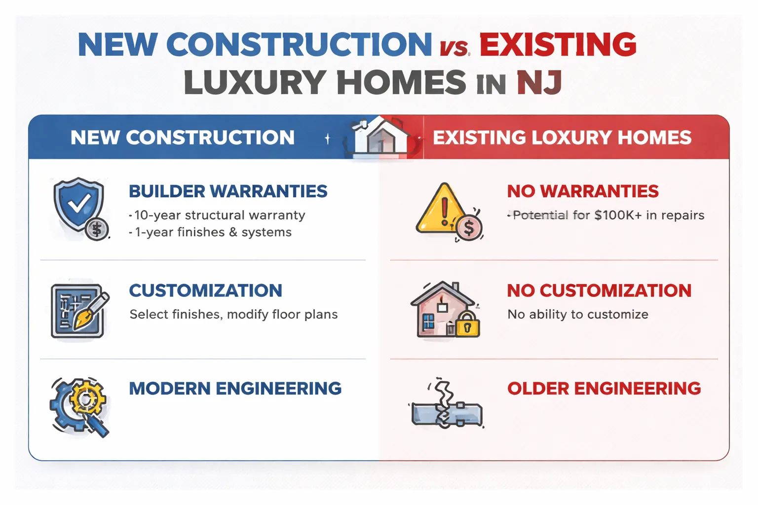 New construction vs. existing luxury: key financial differences