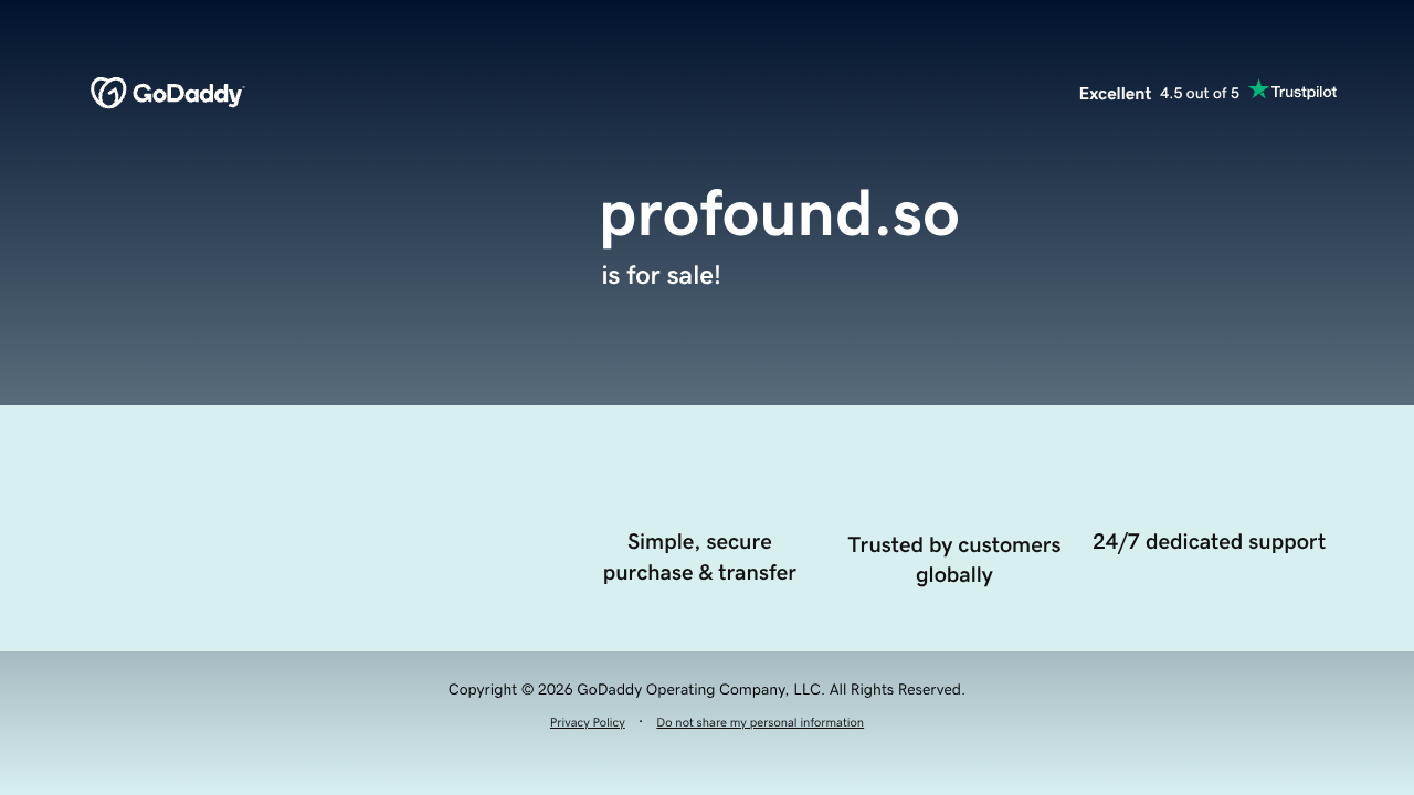 Screenshot of Profound's landing page