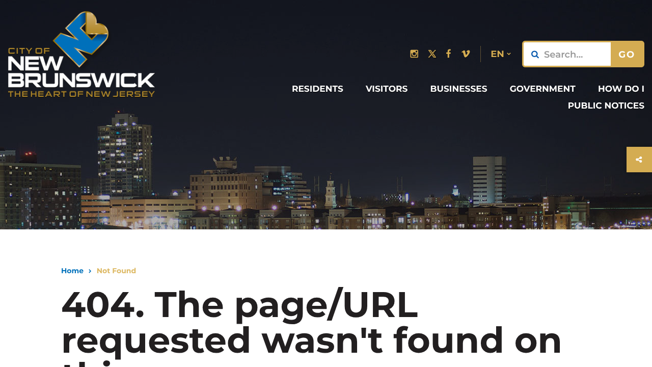 Screenshot of New Brunswick's landing page