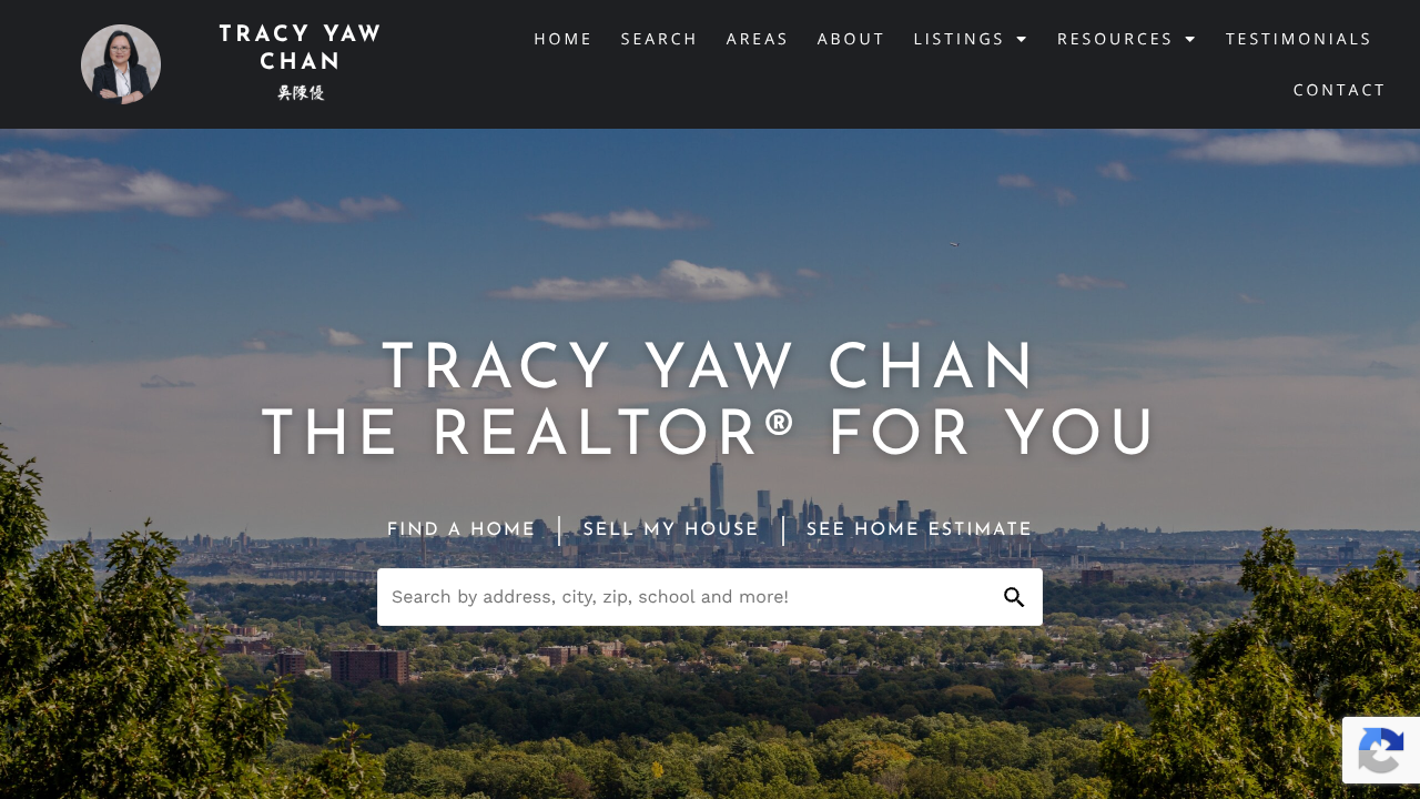 Screenshot of Tracy Chan's landing page